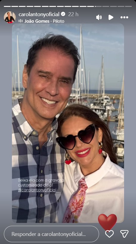 Marcello Antony com a esposa, Carolina Villar - Foto: Reprodução / Instagram @carolantonyoficial