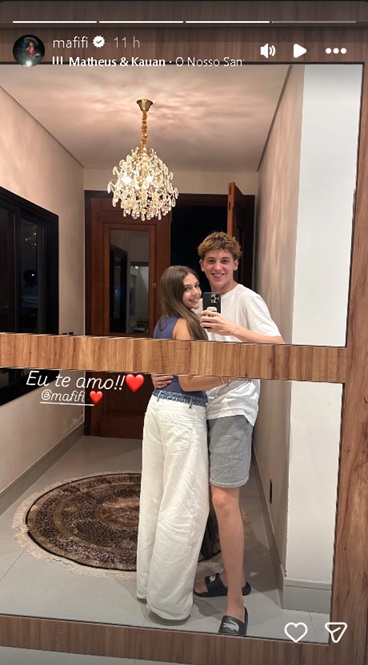 Neta de Leonardo recebe declaração do namorado – Foto: Reprodução/Instagram