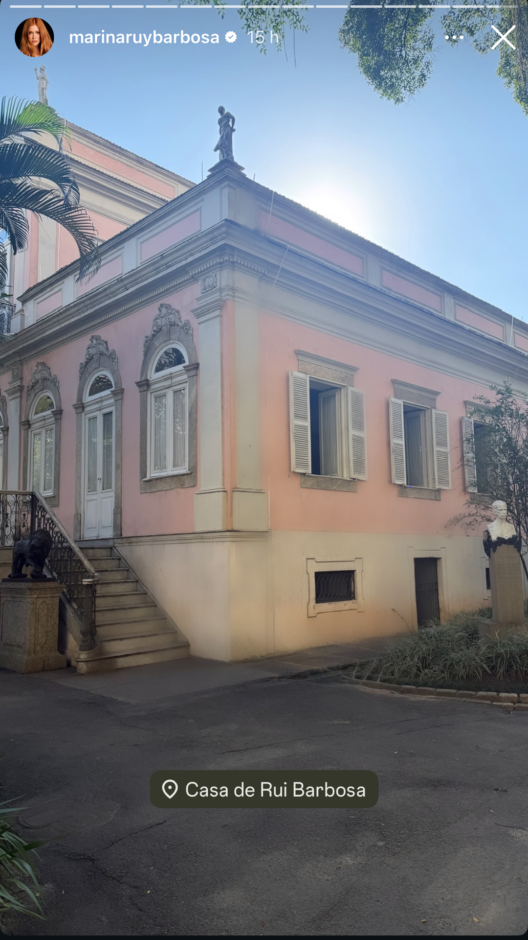 Marina Ruy Barbosa visitou o Museu Casa de Rui Barbosa - Foto: Reprodução / Instagram