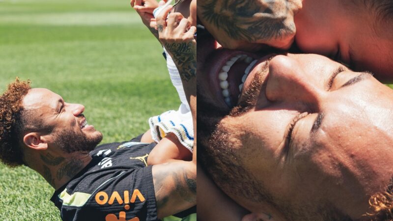Neymar mostra momento fofo com Mavie em treino da Seleção nos EUA