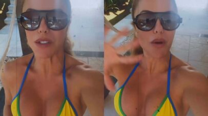 Poliana Rocha surpreende ao exibir cinturinha escultural em biquíni do Brasil