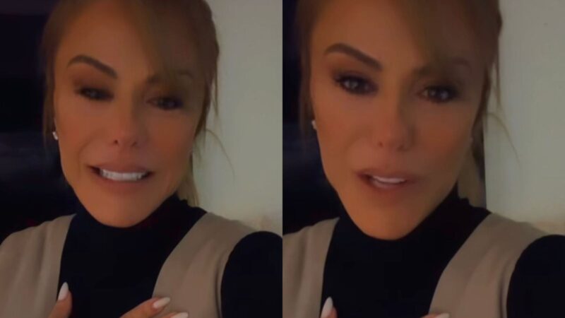 Poliana Rocha se emociona ao ver show de Zé Felipe e Leonardo com os netos