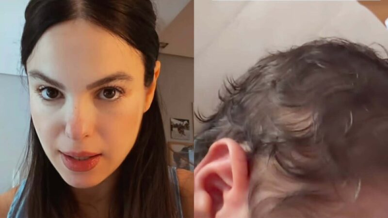 Sthefany Brito mostra o filho recém-nascido