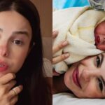 Sthefany Brito relato susto com o filho recém-nascido: ‘Muito sangue’