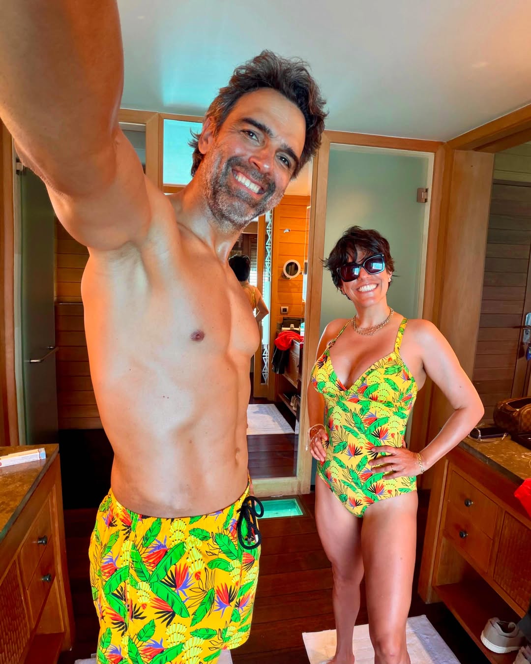 Tadeu Schmidt com a esposa, Ana Cristina - Foto: Reprodução / Instagram