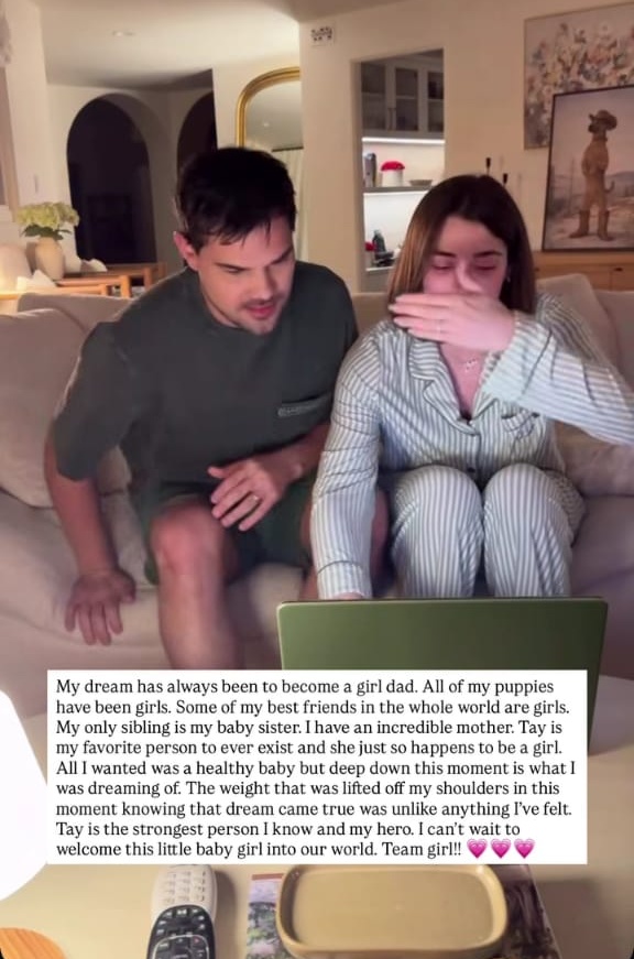 Taylor Lautner descobre sexo de seu primeiro filho 