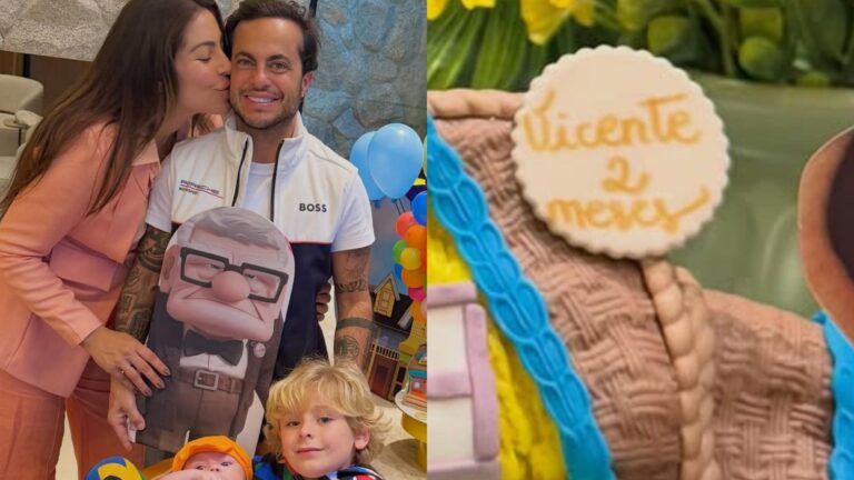 Filho caçula de Thammy Miranda celebra mesversário com bolo delicado e encantador