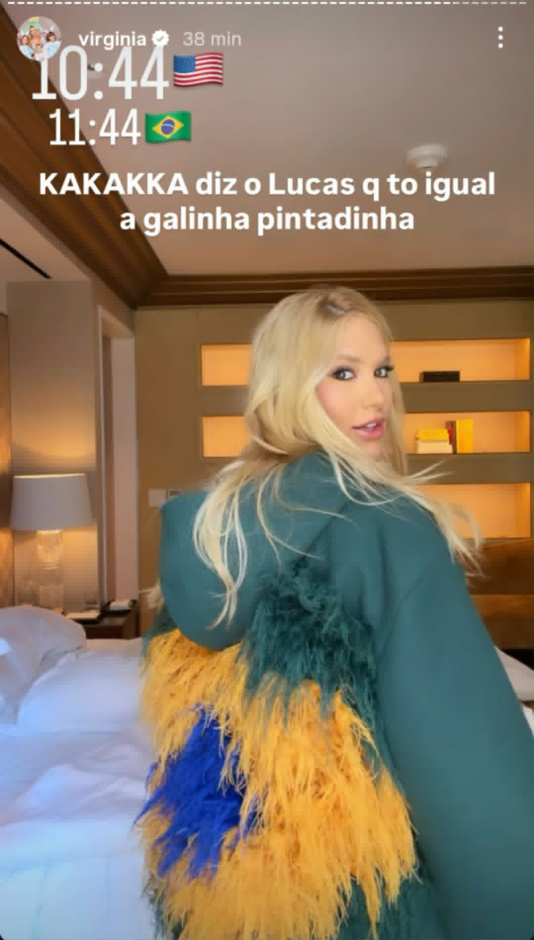 Virginia vira piada com jaqueta personalizada - Foto: Reprodução/Instagram