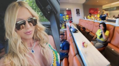 Virginia assistiu ao jogo do Brasil em camarote luxuoso com diversas comodidades; saiba quanto custa