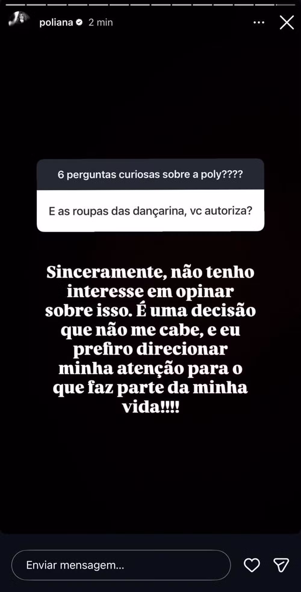 Storie Poliana Rocha - Foto: Reprodução/Instagram