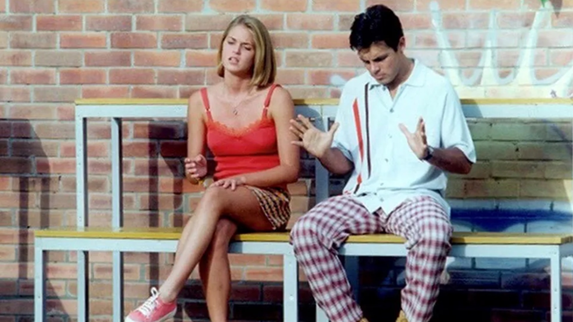 Susana Werner e Luigi Baricelli eram Mariana e Romão, em 'Malhação', na temporada de 1996 — Foto: Acervo TV Globo