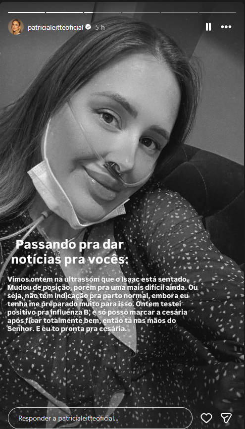 Storie Patricia Leite - Foto: Reprodução/Instagram
