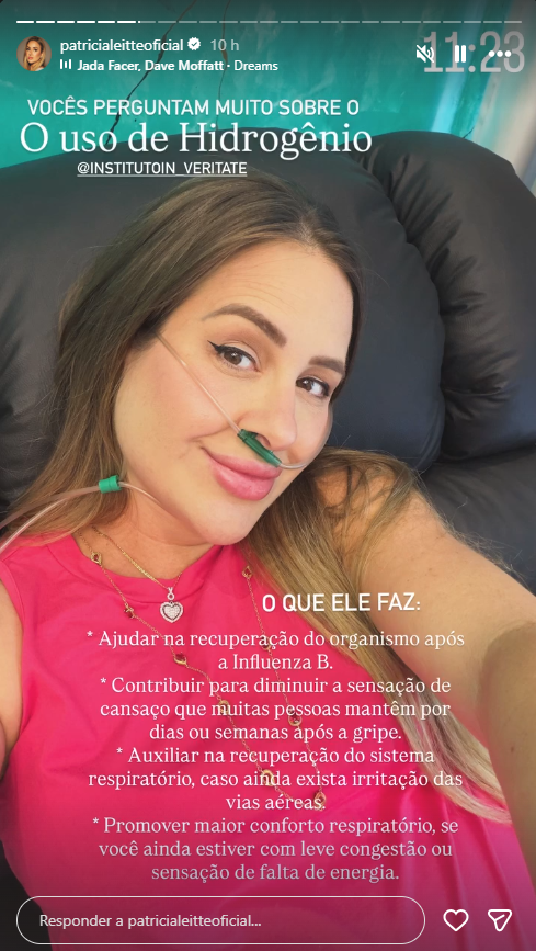 Storie Patricia Leitte - Foto: Reprodução/Instagram