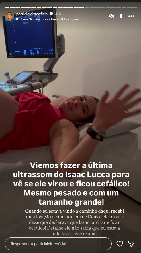 Storie Patricia Leitte - Foto: Reprodução/Instagram