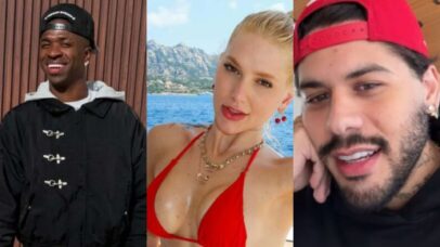 Web compara fotos de Virginia no colo de Zé Felipe e de Vini Jr. e aponta detalhe curioso
