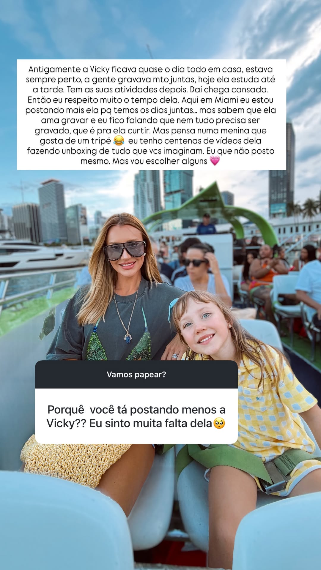 Mulher de Roberto Justus fala sobre a filha — Foto: Reprodução/ Instagram
