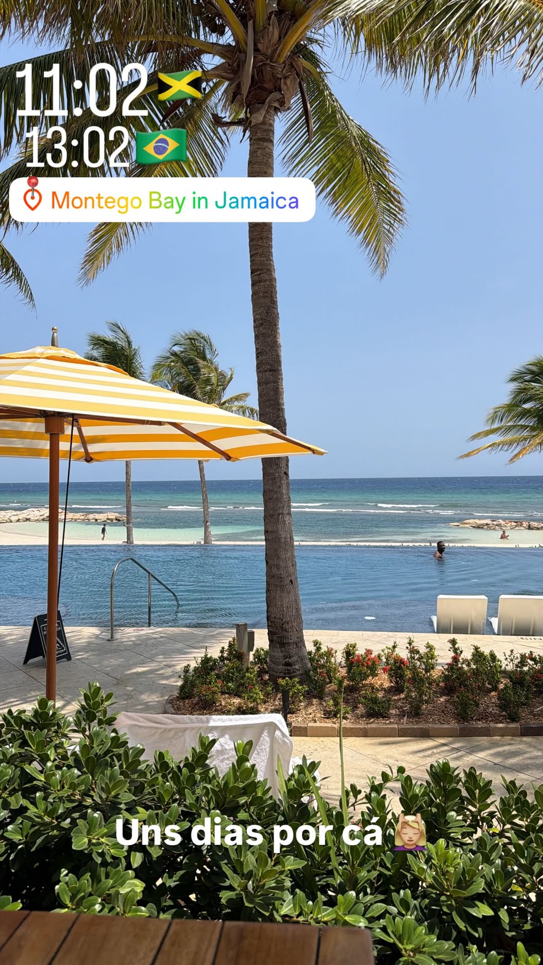Virginia e Vini Jr estendem férias românticas em Montego Bay, na Jamaica — Foto: Reprodução/Instagram