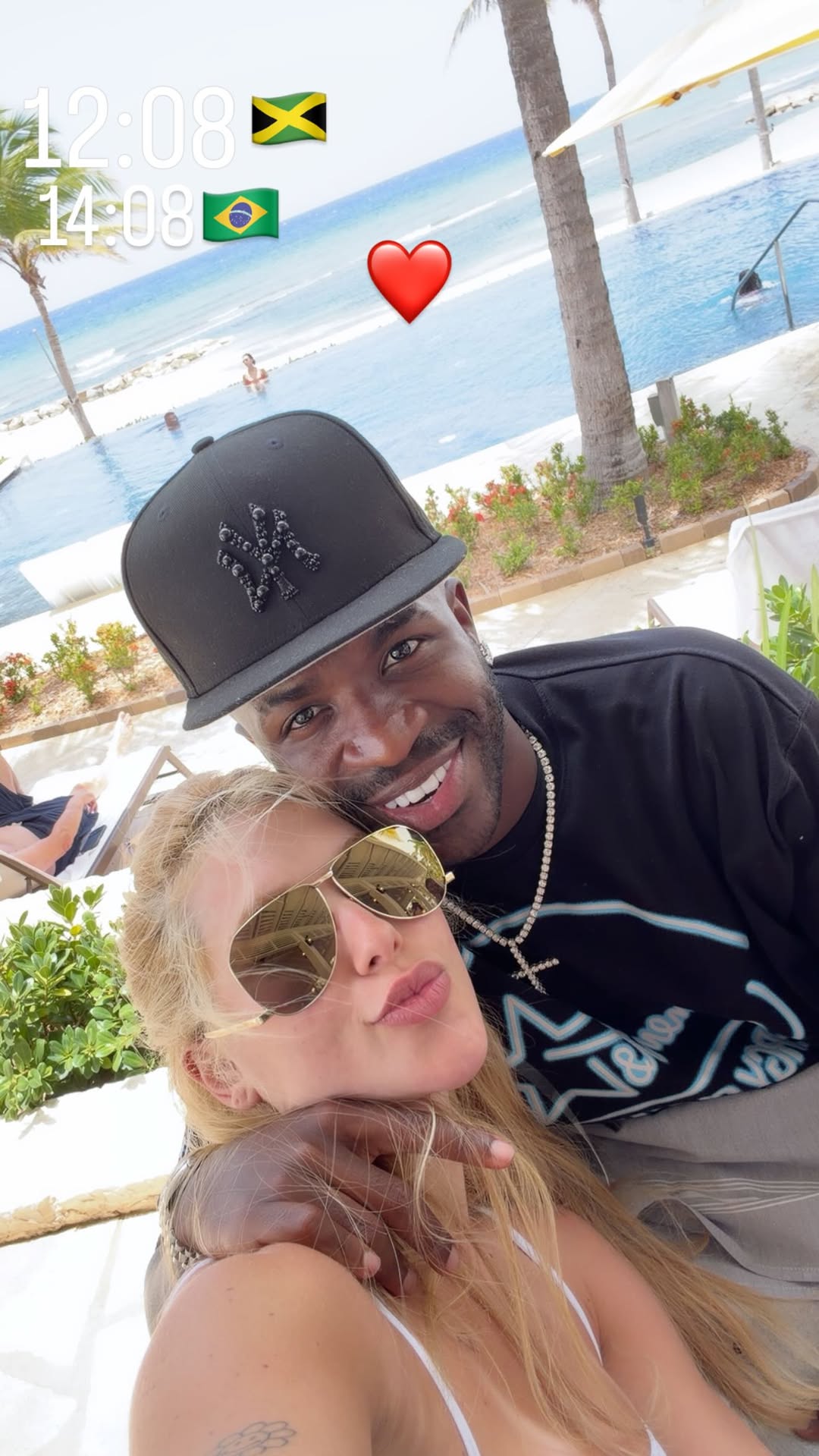 Virginia e Vini Jr estendem férias românticas em Montego Bay, na Jamaica — Foto: Reprodução/Instagram