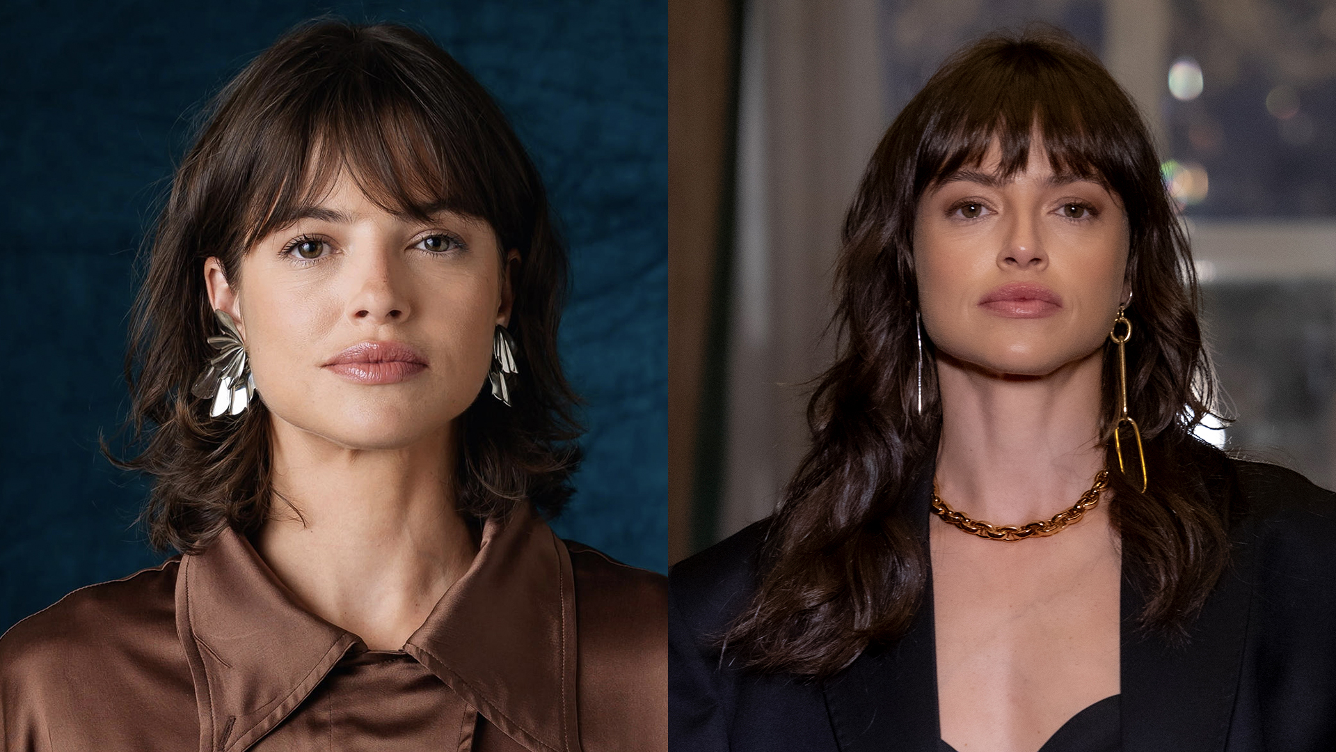 Antes e depois de Agatha Moreira na novela Quem Ama Cuida - Fotos: Globo/ Manoella Mello; Beatriz Damy