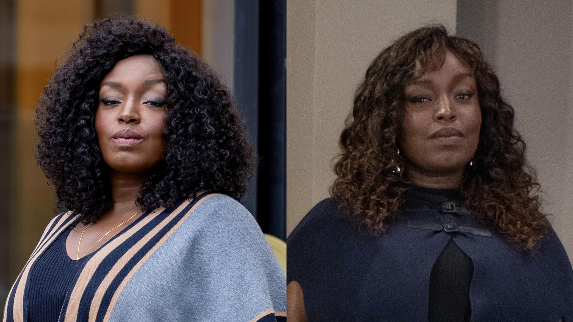 Antes e depois de Belize Pombal na novela Quem Ama Cuida - Fotos: Globo/ Beatriz Damy; Angélica Goudinho