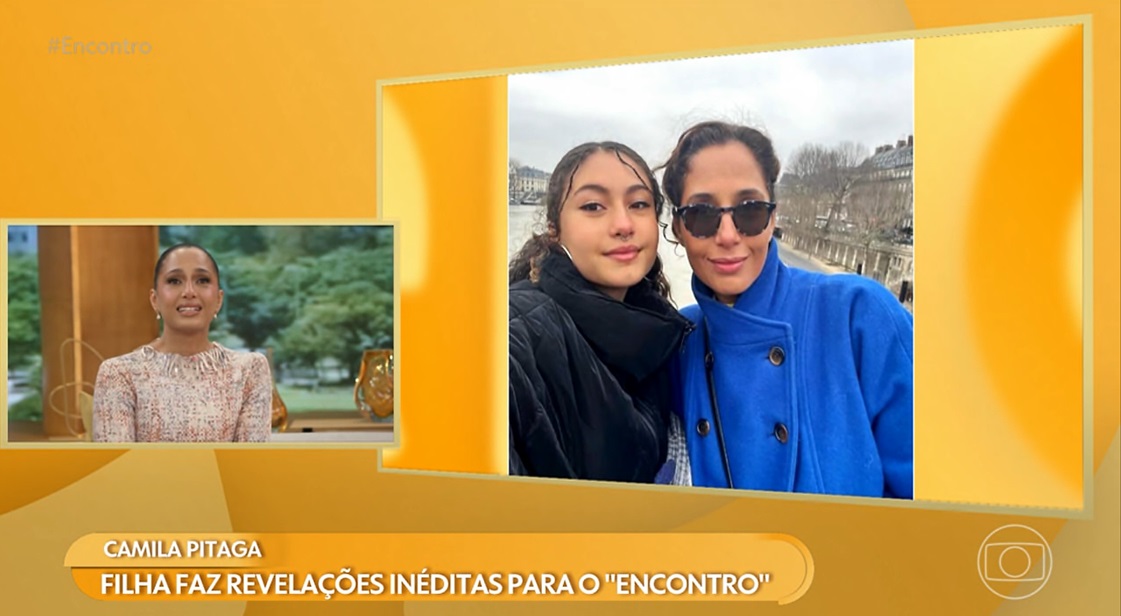 Camila Pitanga e a filha - Foto: Reprodução / Globo