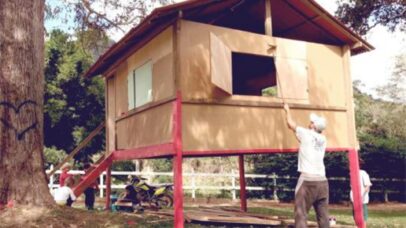 No interior do Rio, apresentador de 46 anos transforma sítio com casa na árvore feita à mão e mostra refúgio