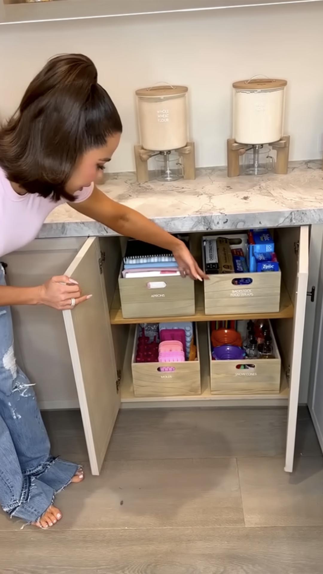 Despensa da mansão de Khloé Kardashian - Foto: Reprodução / Instagram