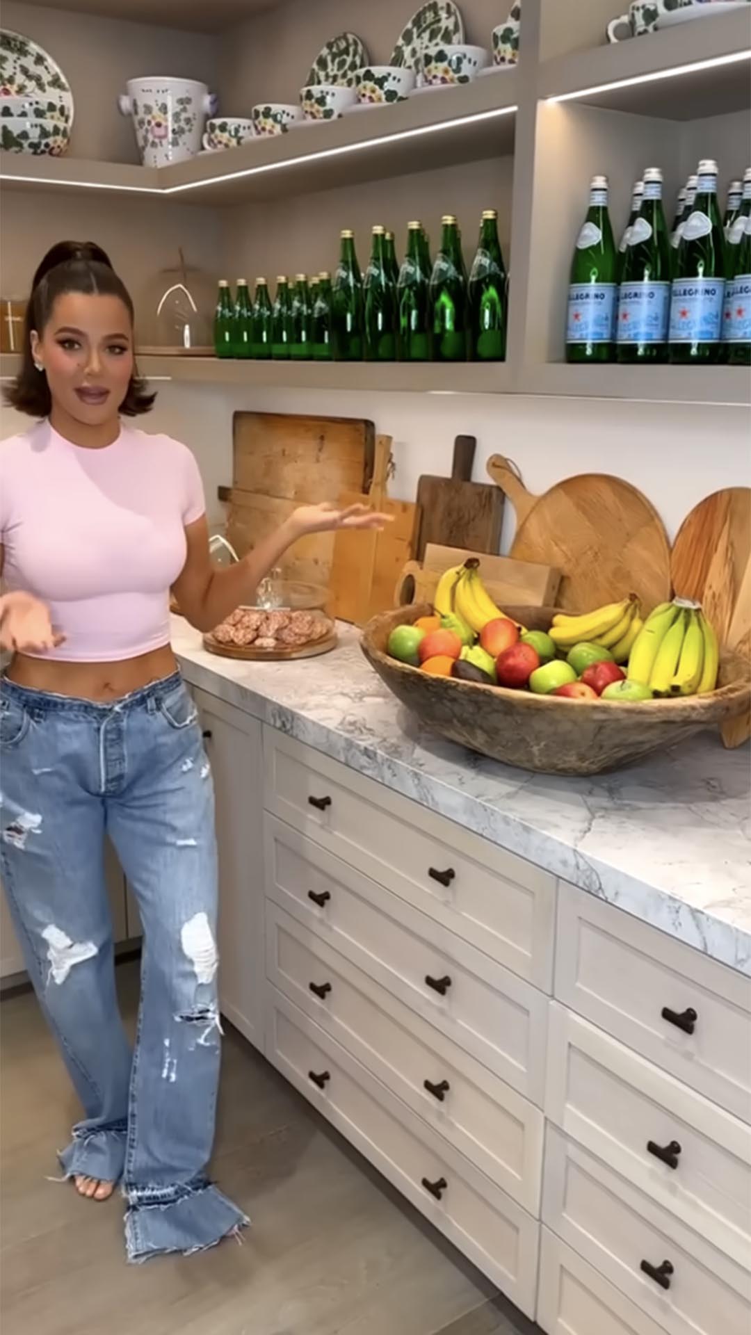 Despensa da mansão de Khloé Kardashian - Foto: Reprodução / Instagram