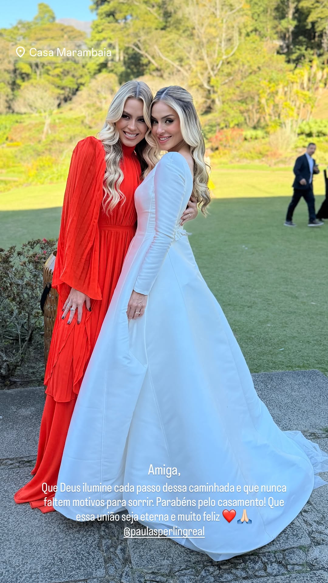 Isabella Cecchi prestigiou casamento da ex-BBB Paula von Sperling - Foto: Reprodução / Instagram @paulasperlingreal