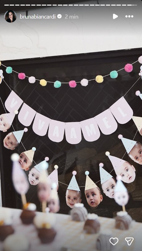 Bruna Biancardi mostra festinha de 1 ano de Mel - Foto: Reprodução / Instagram @brunabiancardi 