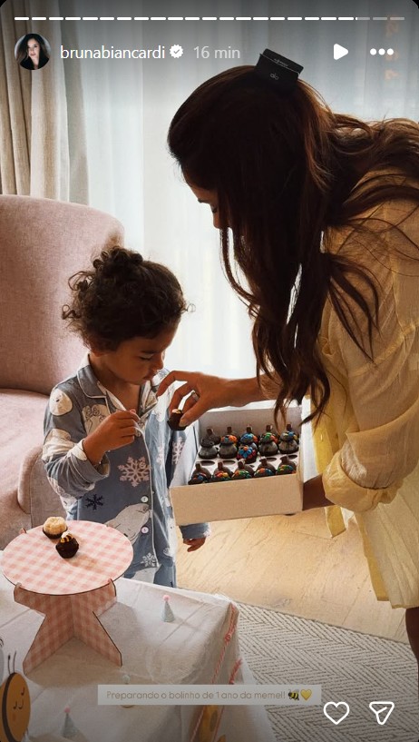 Bruna Biancardi mostra festinha de 1 ano de Mel - Foto: Reprodução / Instagram @brunabiancardi 