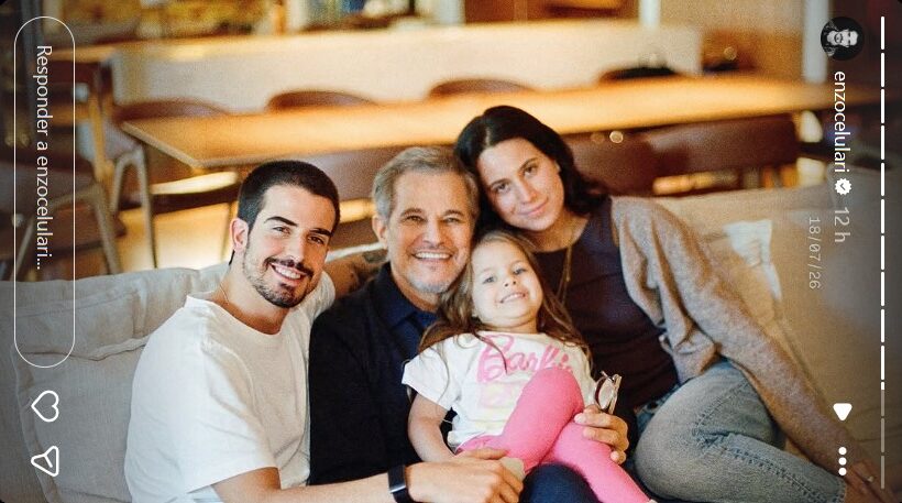 Edson Celulari com os três filhos - Foto: Reprodução / Instagram @enzocelulari