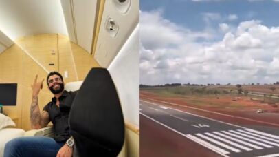 Gusttavo Lima ostenta fazenda de R$ 275 milh&otilde;es com aeroporto homologado e novo jatinho