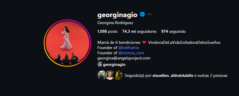 Georgina Rodríguez - Foto: Reprodução / Instagram