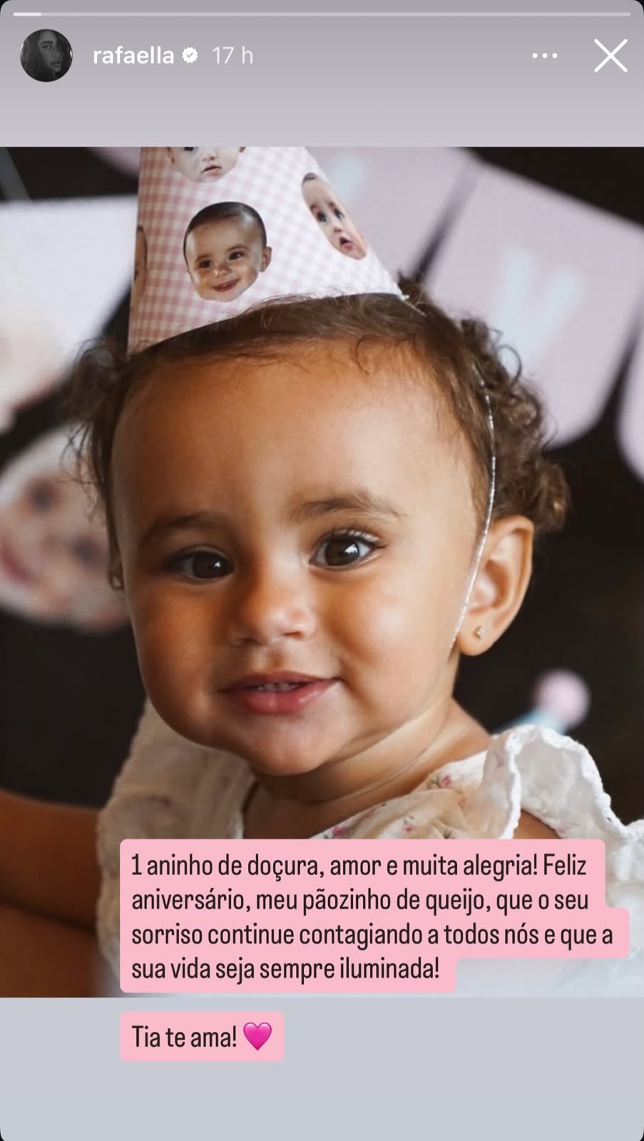 Rafaella Santos celebra 1 ano da sobrinha, Mel - Foto: Reprodução / Instagram @rafaella