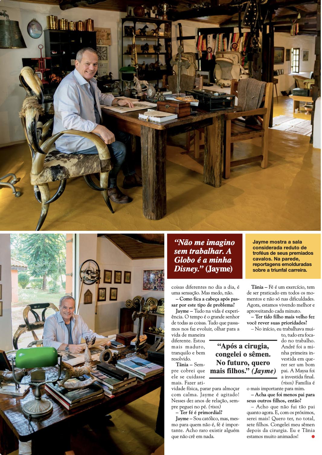 Entrevista na fazenda de Jayme Monjardim para edição 1137 da Revista CARAS, em 2015 - Foto: Arquivo CARAS