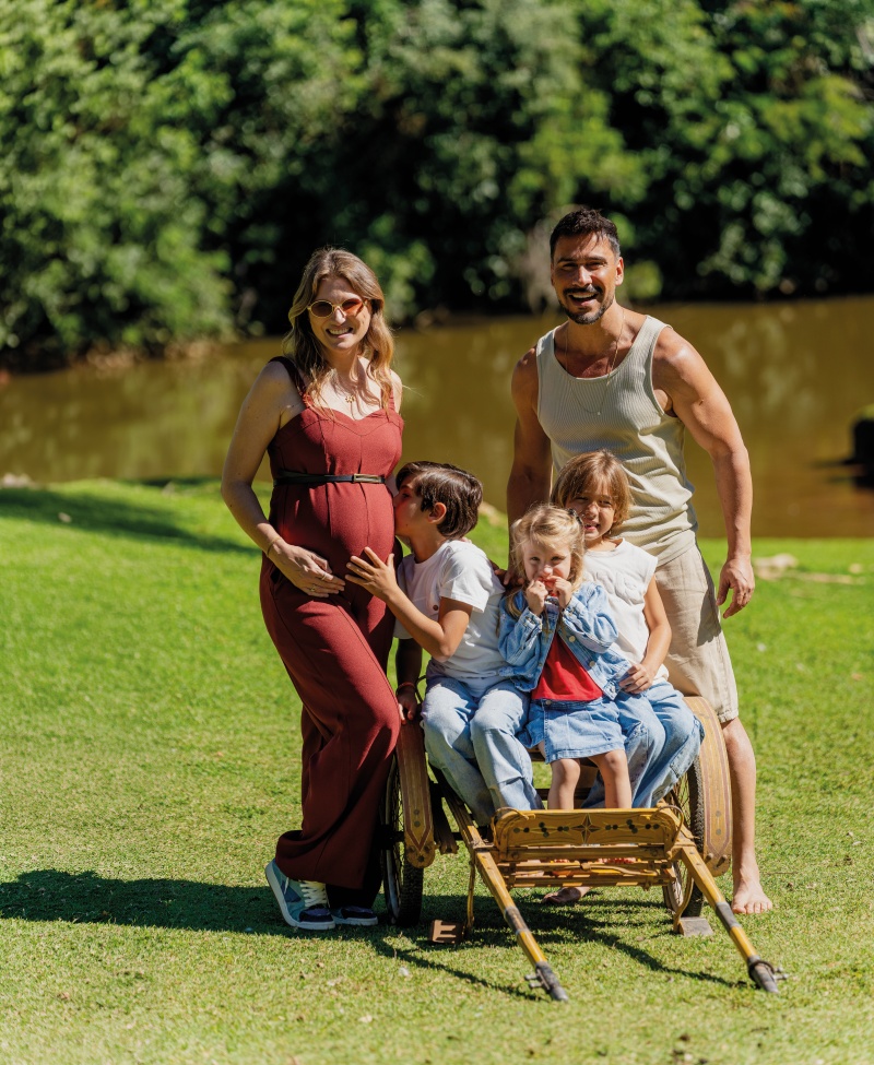 Julio Rocha com a família