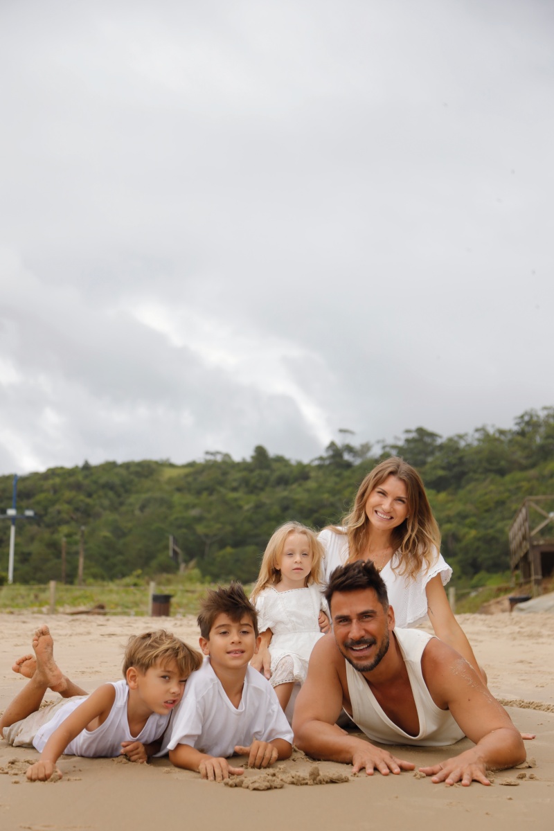 Julio Rocha com a família
