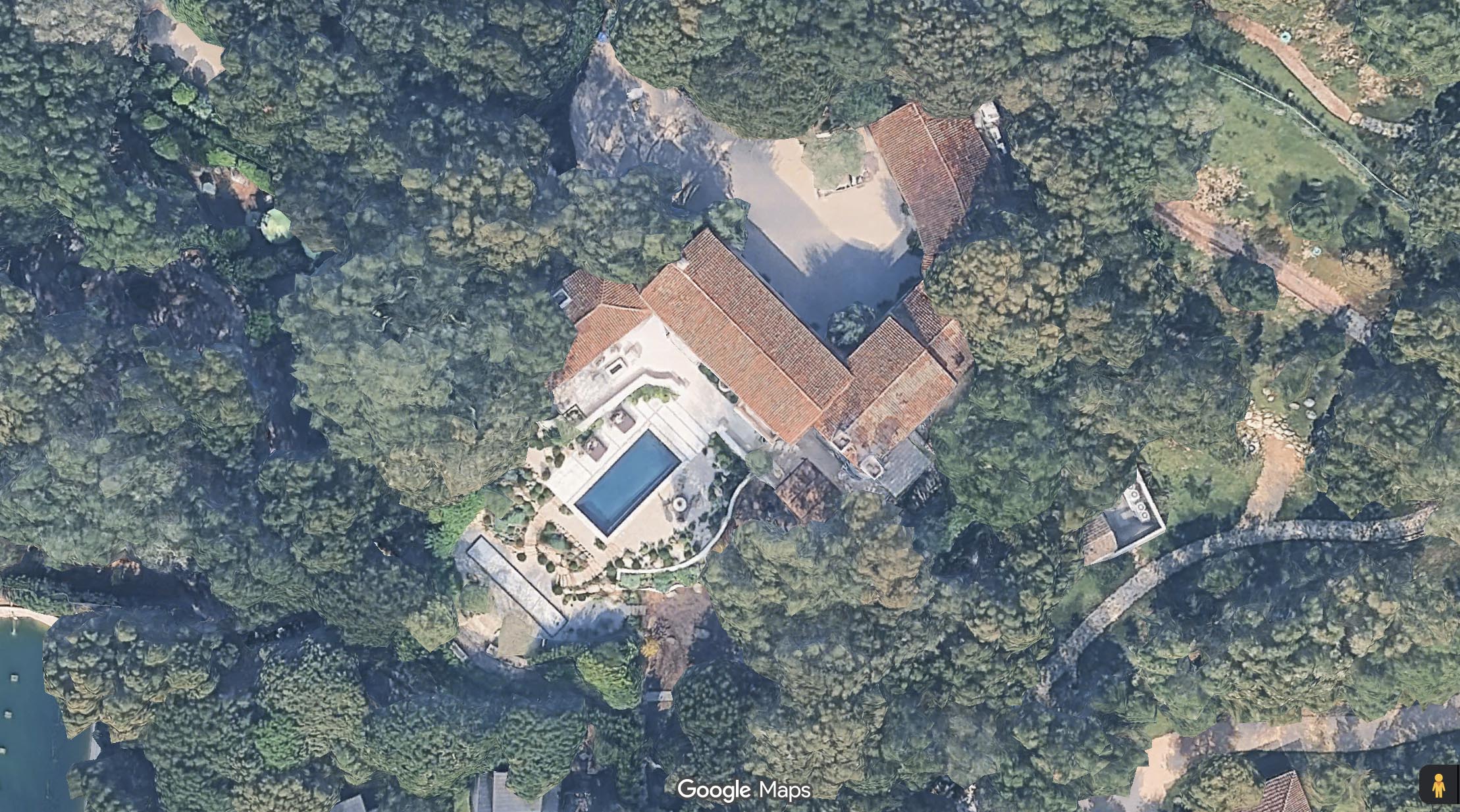Mansão de Jennifer Aniston em Montecito - Foto: Reprodução / Google Maps