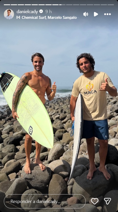 Daniel Cady com o filho mais velho, Marcelo Sangalo - Foto: Reprodução / Instagram @danielcady