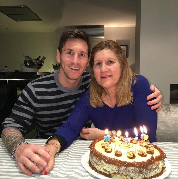 Lionel Messi com a mãe, Célia - Foto: Reprodução / Instagram 