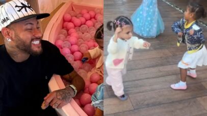 Neymar Jr mostra momento encantador com as três filhas após retornar ao Brasil