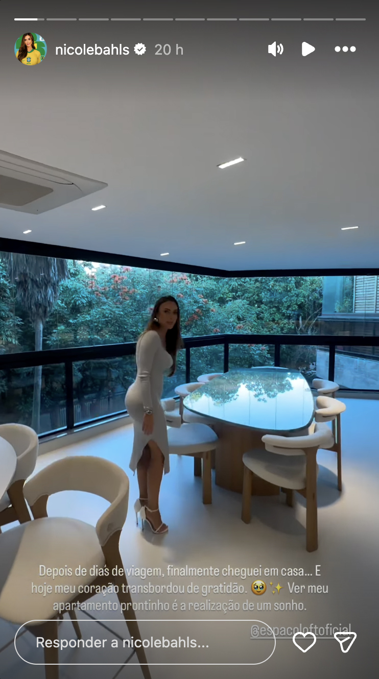 Novo apartamento de Nicole Bahls no Rio de Janeiro - Foto: Reprodução / Instagram