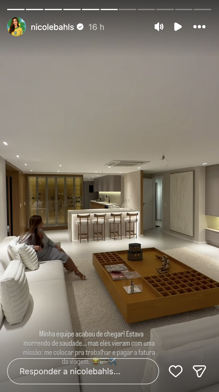 Novo apartamento de Nicole Bahls no Rio de Janeiro - Foto: Reprodução / Instagram