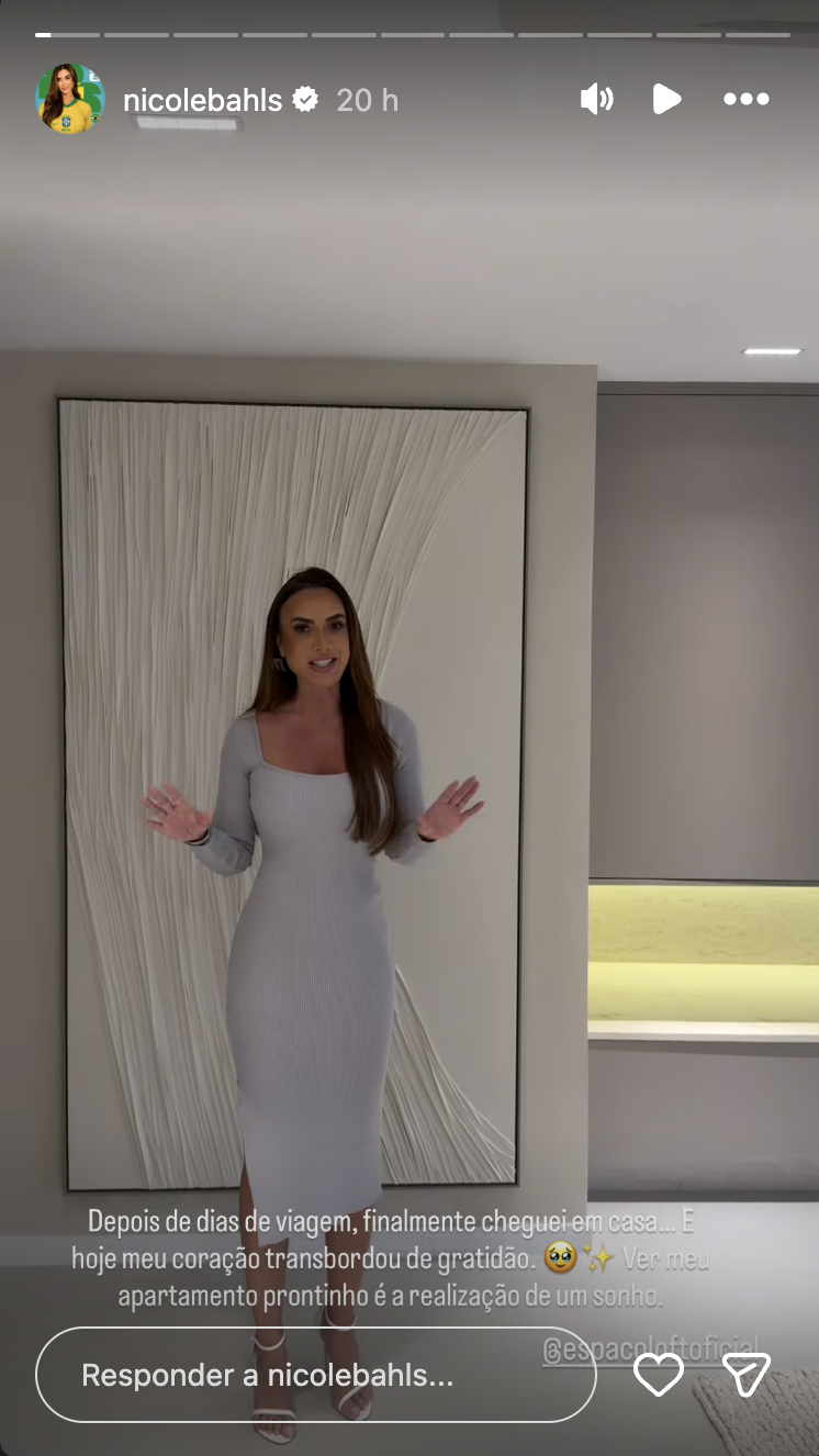 Novo apartamento de Nicole Bahls no Rio de Janeiro - Foto: Reprodução / Instagram
