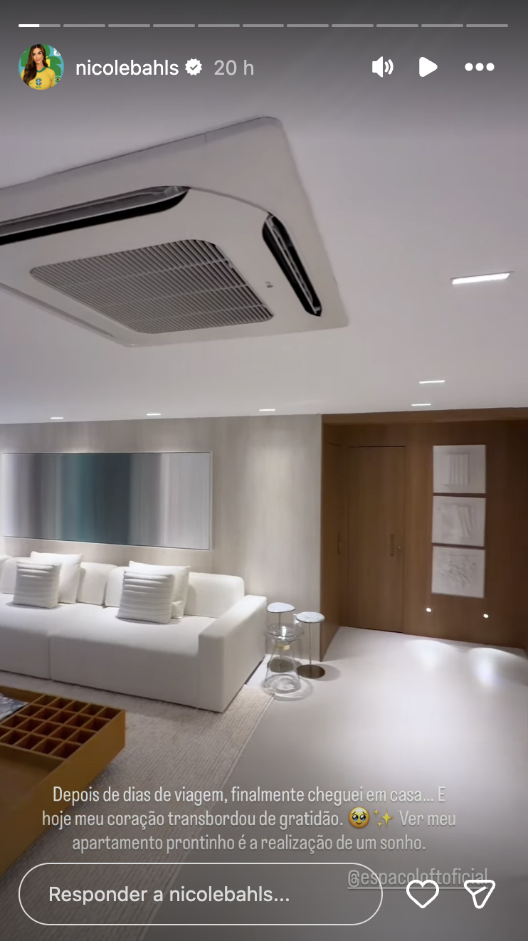 Novo apartamento de Nicole Bahls no Rio de Janeiro - Foto: Reprodução / Instagram