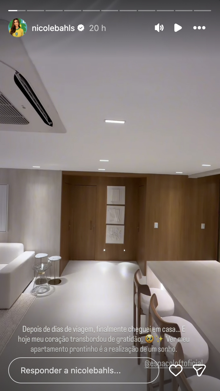 Novo apartamento de Nicole Bahls no Rio de Janeiro - Foto: Reprodução / Instagram
