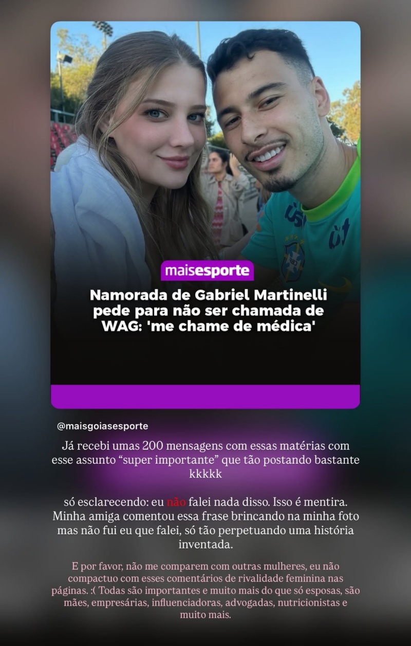 Noiva de Gabriel Martinelli