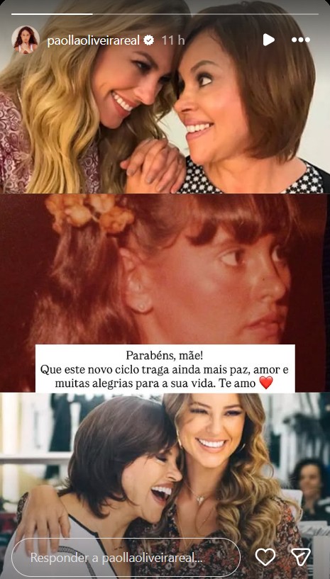 Paolla Oliveira com a mãe, Daniele Oliveira - Foto: Reprodução / Instagram @paollaoliveirareal 