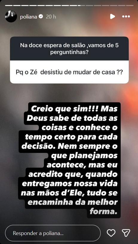 Poliana Rocha sugere que Zé Felipe não deve se mudar para mansão escolhida - Foto: Reprodução / Instagram @polianarocha